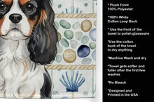 Load image into Gallery viewer, Tricolor Cavalier Spaniel Coastal Sea Glass Kitchen Towel
