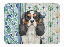 Load image into Gallery viewer, Tricolor Cavalier Spaniel Coastal Sea Glass Memory Foam Kitchen Mat