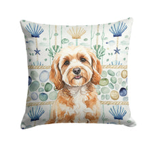 Load image into Gallery viewer, Cavapoo Coastal Sea Glass Throw Pillow