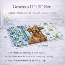 Load image into Gallery viewer, Chesapeake Bay Retriever Coastal Sea Glass Dish Drying Mat