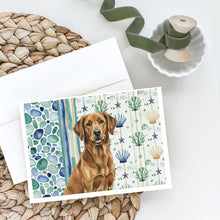 Load image into Gallery viewer, Chesapeake Bay Retriever Coastal Sea Glass Greeting Cards Pack of 8