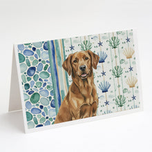 Load image into Gallery viewer, Chesapeake Bay Retriever Coastal Sea Glass Greeting Cards Pack of 8