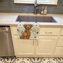 Load image into Gallery viewer, Chesapeake Bay Retriever Coastal Sea Glass Kitchen Towel