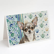 Load image into Gallery viewer, Chihuahua Coastal Sea Glass Greeting Cards Pack of 8