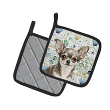 Load image into Gallery viewer, Chihuahua Coastal Sea Glass Pair of Pot Holders