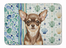 Load image into Gallery viewer, Chocolate Chihuahua Coastal Sea Glass Memory Foam Kitchen Mat