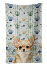 Load image into Gallery viewer, Fawn Chihuahua Coastal Sea Glass Kitchen Towel