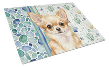Load image into Gallery viewer, Fawn Chihuahua Coastal Sea Glass Glass Cutting Board