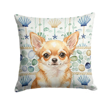 Load image into Gallery viewer, Fawn Chihuahua Coastal Sea Glass Throw Pillow