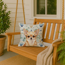 Load image into Gallery viewer, Fawn Chihuahua Coastal Sea Glass Throw Pillow