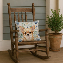 Load image into Gallery viewer, Fawn Chihuahua Coastal Sea Glass Throw Pillow