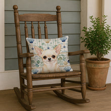 Load image into Gallery viewer, Cream Chihuahua Coastal Sea Glass Throw Pillow
