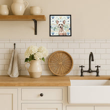 Load image into Gallery viewer, Hairless Chinese Crested Coastal Sea Glass Framed Metal Print