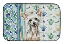 Load image into Gallery viewer, Hairless Mottled Pattern Chinese Crested Coastal Sea Glass Dish Drying Mat