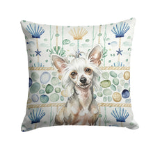 Load image into Gallery viewer, Hairless Mottled Pattern Chinese Crested Coastal Sea Glass Throw Pillow