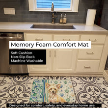 Load image into Gallery viewer, Hairless Palomino Chinese Crested Coastal Sea Glass Memory Foam Kitchen Mat
