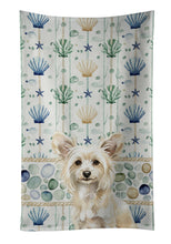 Load image into Gallery viewer, Powderpuff Chinese Crested Coastal Sea Glass Kitchen Towel