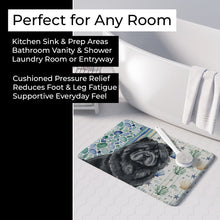 Load image into Gallery viewer, Black Chow Chow Coastal Sea Glass Memory Foam Kitchen Mat