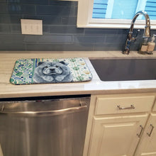 Load image into Gallery viewer, Blue Chow Chow Coastal Sea Glass Dish Drying Mat