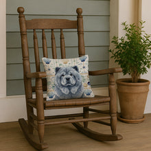 Load image into Gallery viewer, Blue Chow Chow Coastal Sea Glass Throw Pillow