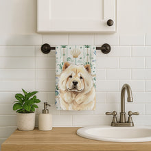 Load image into Gallery viewer, Cream Chow Chow Coastal Sea Glass Kitchen Towel