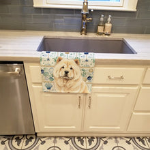 Load image into Gallery viewer, Cream Chow Chow Coastal Sea Glass Kitchen Towel