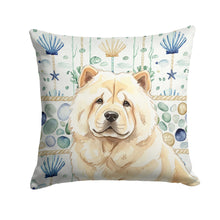 Load image into Gallery viewer, Cream Chow Chow Coastal Sea Glass Throw Pillow