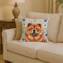 Load image into Gallery viewer, Red Chow Chow Coastal Sea Glass Throw Pillow