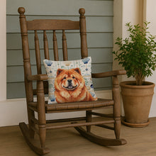 Load image into Gallery viewer, Red Chow Chow Coastal Sea Glass Throw Pillow