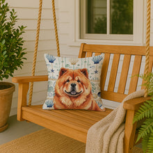 Load image into Gallery viewer, Red Chow Chow Coastal Sea Glass Throw Pillow