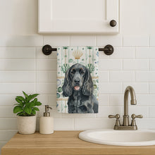 Load image into Gallery viewer, Black Cocker Spaniel Coastal Sea Glass Kitchen Towel