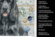 Load image into Gallery viewer, Black Cocker Spaniel Coastal Sea Glass Kitchen Towel