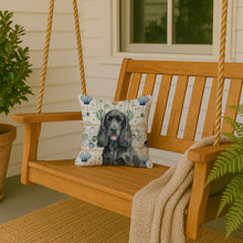 Load image into Gallery viewer, Black Cocker Spaniel Coastal Sea Glass Throw Pillow