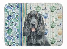 Load image into Gallery viewer, Black Cocker Spaniel Coastal Sea Glass Memory Foam Kitchen Mat