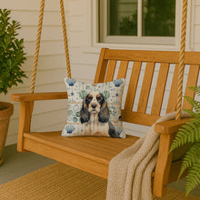 Load image into Gallery viewer, Parti Cocker Spaniel Coastal Sea Glass Throw Pillow