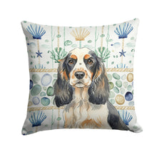 Load image into Gallery viewer, Parti Cocker Spaniel Coastal Sea Glass Throw Pillow