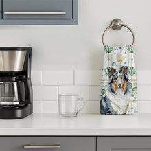 Load image into Gallery viewer, Blue Merle Collie Coastal Sea Glass Kitchen Towel