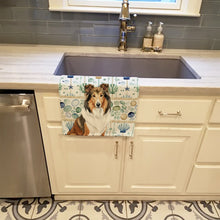 Load image into Gallery viewer, Sable Collie Coastal Sea Glass Kitchen Towel