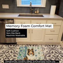 Load image into Gallery viewer, Sable Collie Coastal Sea Glass Memory Foam Kitchen Mat