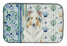 Load image into Gallery viewer, White Collie Coastal Sea Glass Dish Drying Mat