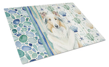 Load image into Gallery viewer, White Collie Coastal Sea Glass Glass Cutting Board