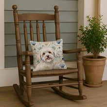 Load image into Gallery viewer, Coton de Tulear Coastal Sea Glass Throw Pillow