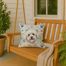 Load image into Gallery viewer, Coton de Tulear Coastal Sea Glass Throw Pillow