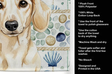 Load image into Gallery viewer, Cream Dachshund Coastal Sea Glass Kitchen Towel