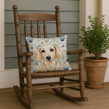 Load image into Gallery viewer, Cream Dachshund Coastal Sea Glass Throw Pillow