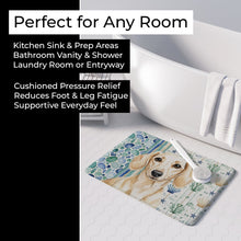 Load image into Gallery viewer, Cream Dachshund Coastal Sea Glass Memory Foam Kitchen Mat