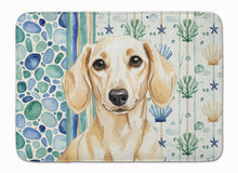 Load image into Gallery viewer, Cream Dachshund Coastal Sea Glass Memory Foam Kitchen Mat