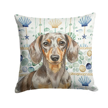 Load image into Gallery viewer, Dapple Dachshund Coastal Sea Glass Throw Pillow