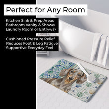 Load image into Gallery viewer, Dapple Dachshund Coastal Sea Glass Memory Foam Kitchen Mat
