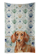 Load image into Gallery viewer, Red Brown Dachshund Coastal Sea Glass Kitchen Towel